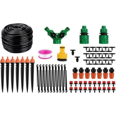 Kits d'irrigation goutte à goutte automatiques - systèmes de micro-irrigation adaptés aux jardins, potagers, pelouses, serres et terrasses économes en eau et faciles à installer. (1/5)