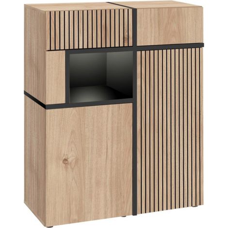 Buffet Design LED "Cross" 110cm Naturel (1/4)