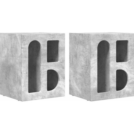 Maison Exclusive - Comodino 2 pcs Grigio cemento 40 x 35 x 50 cm Legno multistrato