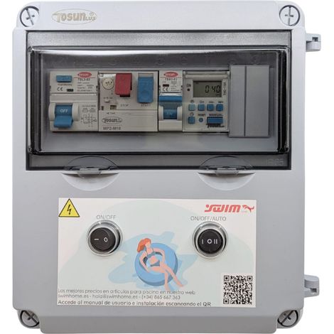 Cuadro Eléctrico Piscina  Fuente alimentación 1CV 60W / DC