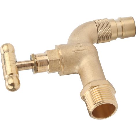 Robinet d'eau en laiton forgé, filetage G1/2 po, ouverture en spirale, encastré, pour tuyauterie domestique, interrupteur de fluide (1/5)