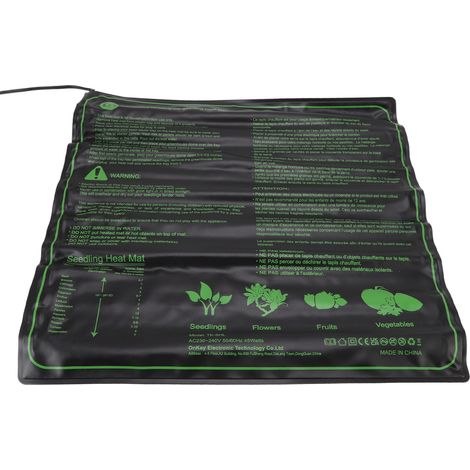 Tapis chauffant pour semis, 6 vitesses, température réglable, étanche, pour la germination des plantes, idéal pour les fleurs et les gazons, prise UE 220-240 V (1/5)