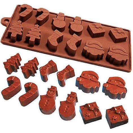 Moule à chocolat en silicone pour Noël, moule de cuisson antiadhésif, flexible et réutilisable (1/5)