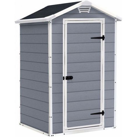 Gartenhaus 1,1 m2, Manor 4x3, 196 x 128 x 94 cm, Grau/Weiß (230446) (1/5)