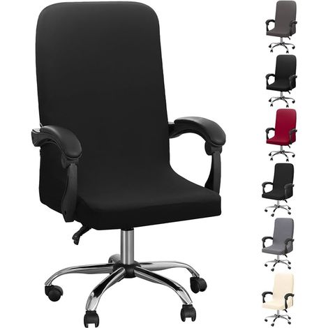 Housse de Chaise de Bureau (Noir M) (1/3)
