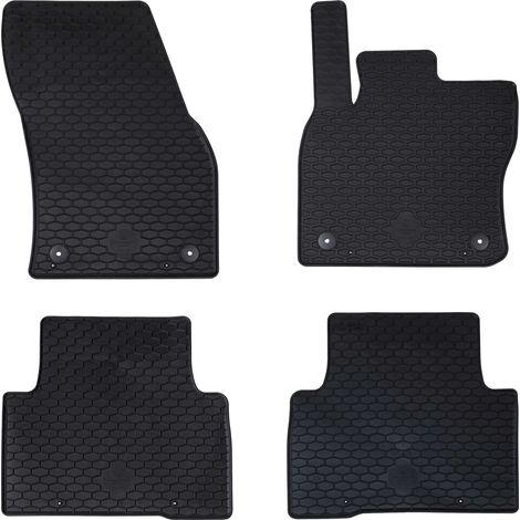 Car Mat 4 pcs Black suitable for VW TIGUAN 2016-2023 Rubber vidaXL
