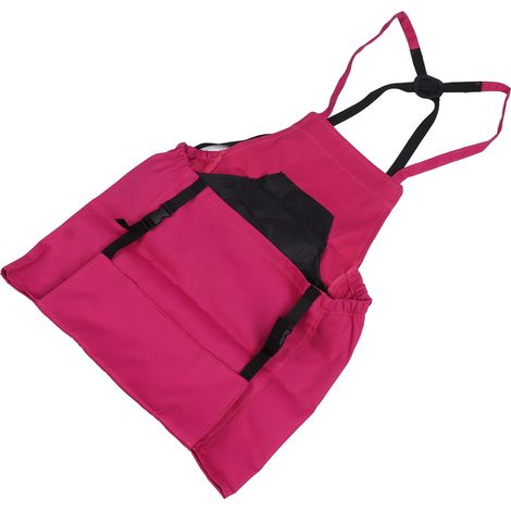 Sac de récolte, tablier de cueillette de fruits, grande capacité, en tissu Oxford, à ouverture rapide, pochette de jardin pour verger, jardin et ferme, rose rouge (1/5)