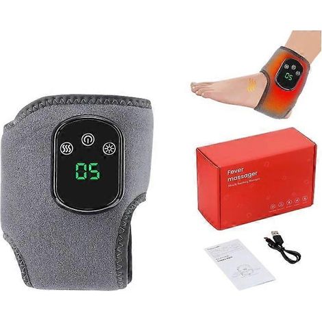 Appareil de massage des pieds, masseur de pieds électrique portable, vibrations multi-niveaux et mode combiné, massage thermique, aide à détendre les pieds et favorise le confort général (1/5)