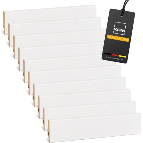 KGM Sockelleiste MEGA MDF weiß 16x58 – 48m (20 St)