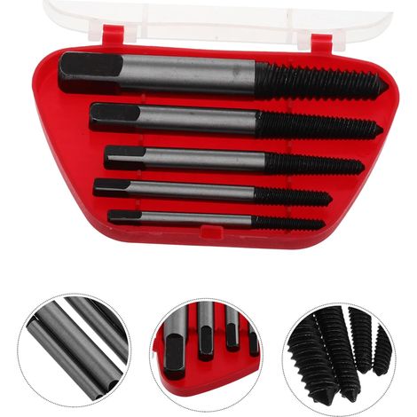 5pièces Extracteur De Vis Endommagées Kit Professionnel Pour Retirer Boulons Cassés Et Vis Déformées Outils Et Fiables