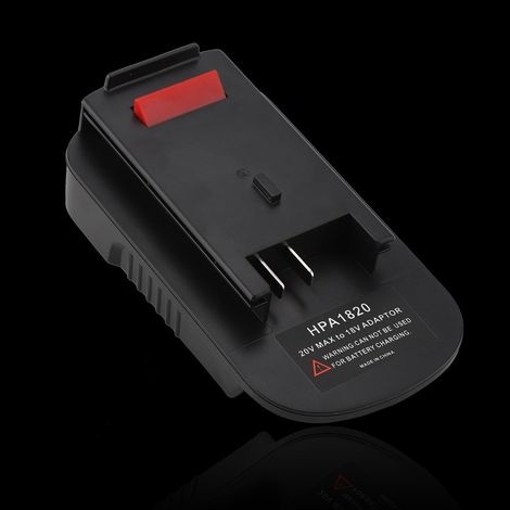 Adaptateur 20V pour perceuse Black & Decker HPA, convertisseur de batterie pour outils électriques, compatible perceuse visseuse sans fil, pièce de rechange, remplacement de pile 20 volts, accessoire (1/5)