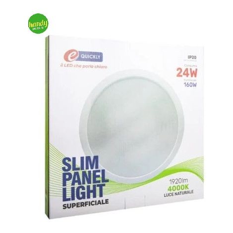 Faretto Led E-Quickly 24W 4000 K IP20 Superficiale Tondo