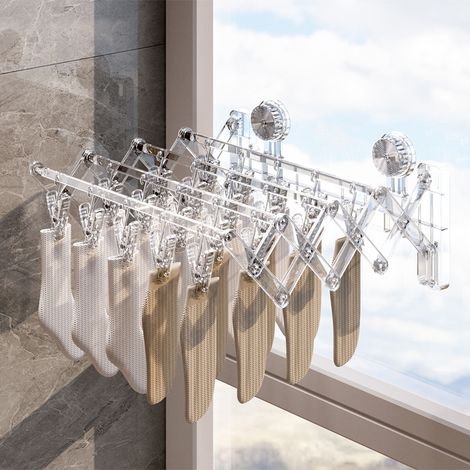 Genérico Socken-Saugnapf: Platzsparende Wäscheständer-Clips – Effizienter, faltbarer Organizer  Wandmontierter Wäscheleinenhalter, tragbares Gerät, praktisches Aufbewahrungssystem (1/5)