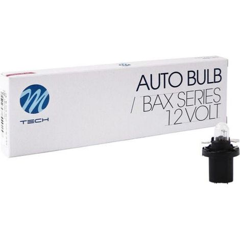 AMPOULES HALOGENES BX8,5D 12V 1,2W CULOT NOIR (BOITE DE 10) MTECH