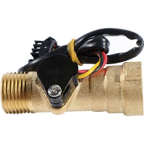 Capteur de débit d'eau en tuyau de cuivre DN15 G1/2 pour chauffe-eau sans réservoir dans les camping-cars, utilisé pour une surveillance précise du débit. (1/5)
