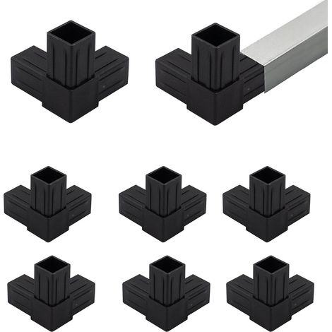 Set di 8 raccordi a T ad angolo retto per tubi in plastica da 25 x 25 mm (1/5)