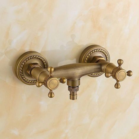 Robinet mitigeur mural en laiton pour baignoire, douche, robinet de salle de bain vintage (1/5)