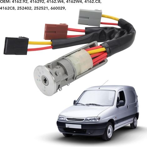 Zoternen – Zündschloss – Hochfestes Metall – Ersatz für Citroën AX Berlingo Evasion Jumpy Saxo Xantia Xsara (1/5)