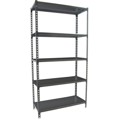 Étagère Rangement et 5 Niveaux, 180 kg Capacité de Charge et Point de Flexion, 2000x1000x500 mm, Étagère Charge Lourde, Étagère Garage, Anthracite (1/5)