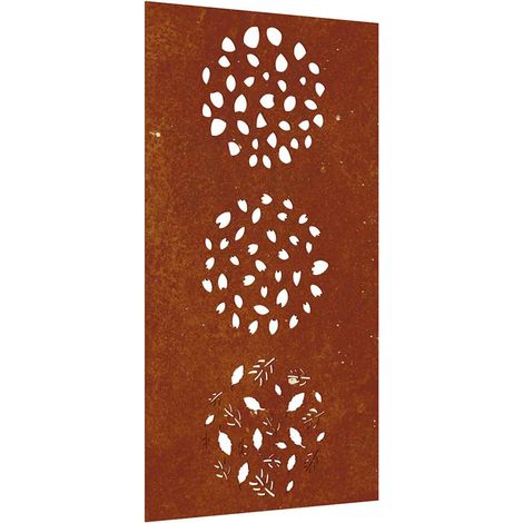 Adorno de pared de jardín acero corten diseño de hoja 105x55 cm vidaXL