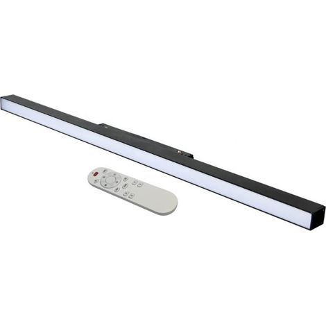 Kit Profilé LED sur Rail Magnétique 48V 20W Dimmable Noir + Télécommande - Blanc Neutre 4000K - 5500K - SILAMP (1/5)