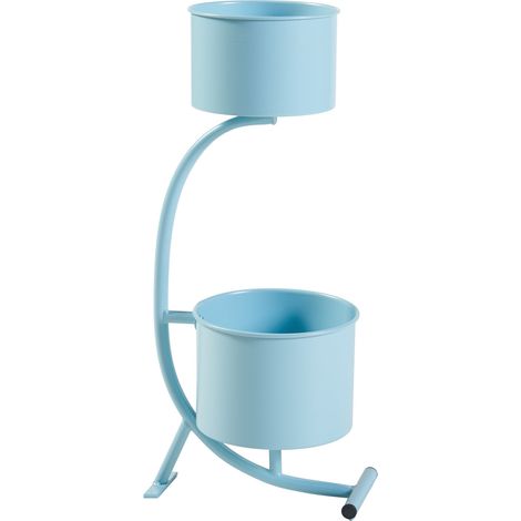 Soporte para plantas de exterior 63 x 29 x 21 cm azul claro 030010310