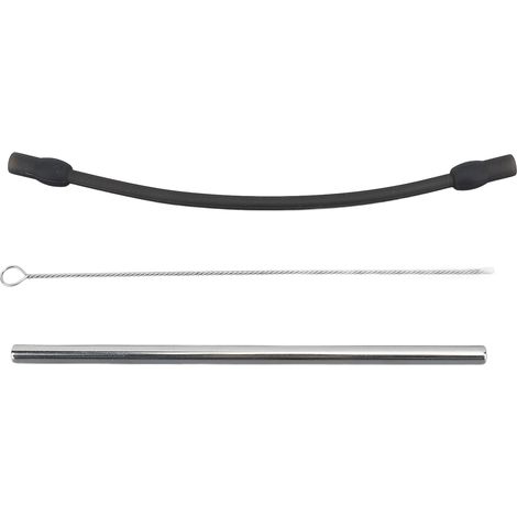 Ersatzschlauch für Kaffeemaschine – Lebensmittelechtes Silikon und 18 cm langer Edelstahlschlauch mit Reinigungsbürste (1/4)