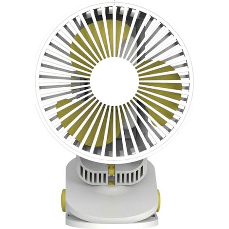 Ventilateur de plafond miniature 4400 mAh, 16,5 cm, avec pince USB, pour homme et femme. (1/5)