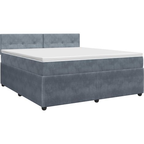 Maison Exclusive - Boxspringbett mit Matratze Dunkelgrau 140 x 19 (1/5)