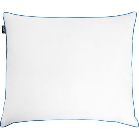Almohada de plumas y plumón de pato de perfil alto para cama funda de algodón blanco 50 x 60 cm Aneto