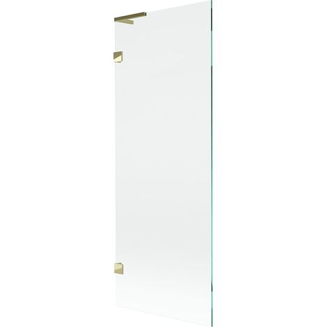 Mexen Lunar L paratia per vasca da bagno con 1 anta 70 x 150 cm, trasparente, dorato - 897L-070-000-50-00 (1/5)