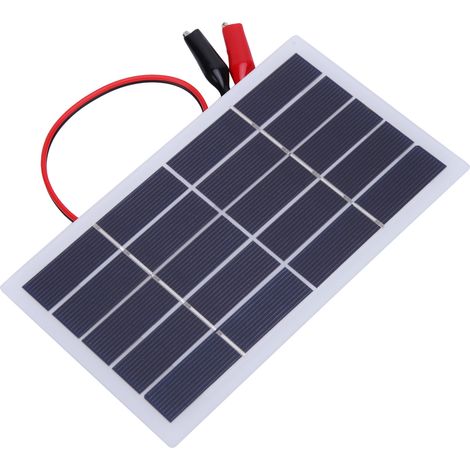 Panneau solaire DIY en silicium polycristallin 2W 5V léger avec clip 173x99x2MM (2W 5V Clip) (1/5)
