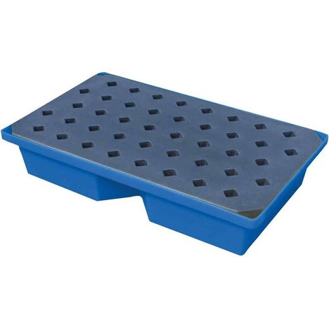 PE-Auffangwanne mit Rost für Kleingebinde 100x60,5x20cm, 63 Liter (1/3)