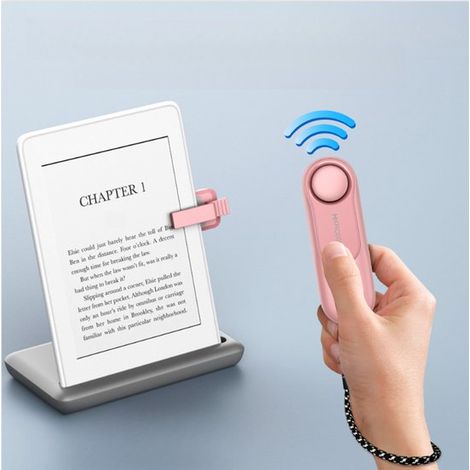 Mando a distancia，para pasar páginas，apto para Kindle Paperwhite，tablet y lector electrónico，mando a distancia portátil，rosa (1/5)