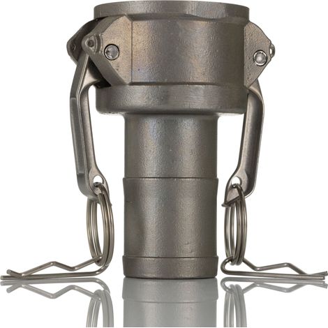 Coupleur cannelé Partie C RS PRO Mâle Droit 1-1/2pouce, en Acier inoxydable ( Prix pour 1 )