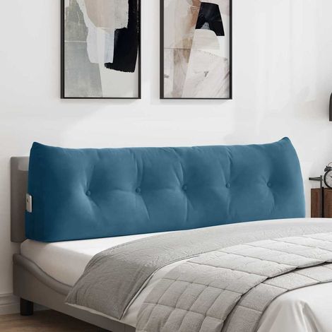 Rückenkissen Blau 160 x 24 x 50 cm Samt (1/5)