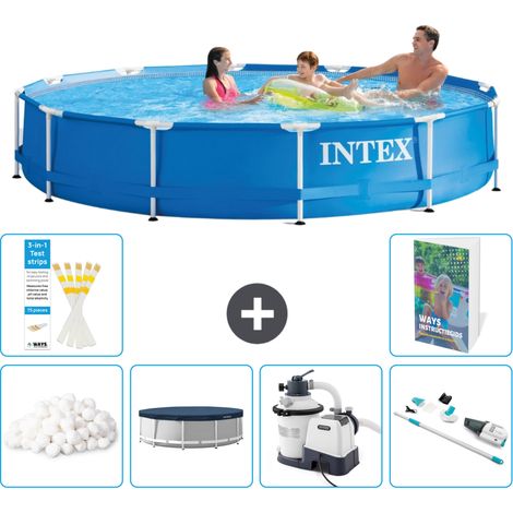 Frame Pool Rund - 366x76 cm - 7-teilig S169