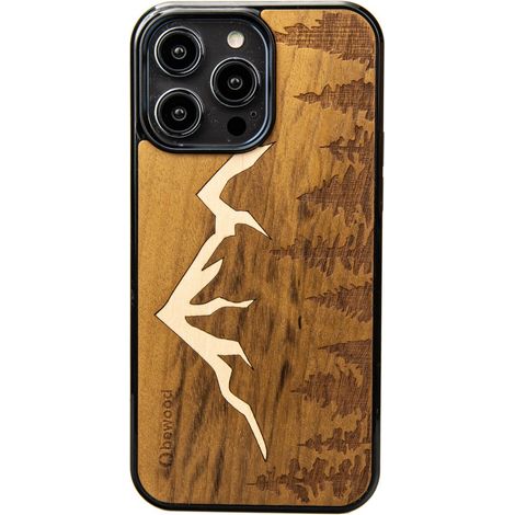 Coque en bois Bewood pour iPhone 14 Pro Max MOUNTAINS IMBUIA (1/5)