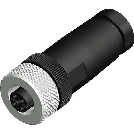 Connecteur cylindrique 4 contacts, Montage sur câble ( Prix pour 1 )