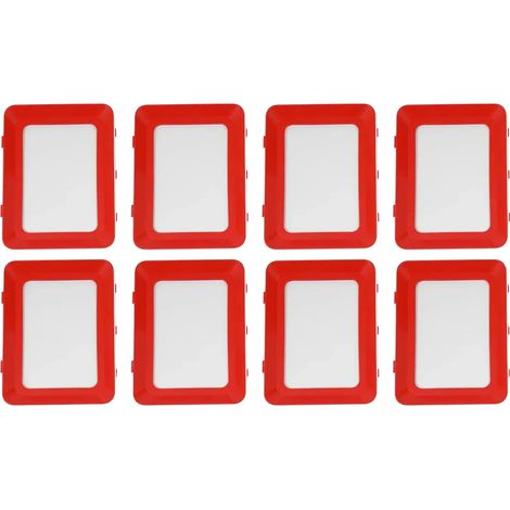 Bandejas reutilizables para almacenar alimentos, diseño apilable, color rojo. (1/2)