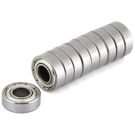 10pcs Mini Ball Bearings Heat Resistant Shielded Flange Bearing Durable Multi-Purpose Steel Bearing 698ZZ 8x19x6mm (698ZZ (8x19x6mm)) (1/5)