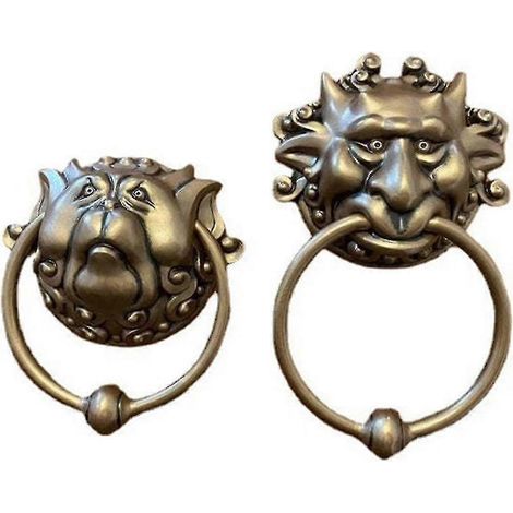 Heurtoir de porte labyrinthe 3D, poignée de porte tête de dragon, décoration murale, style Art déco antique (1/5)
