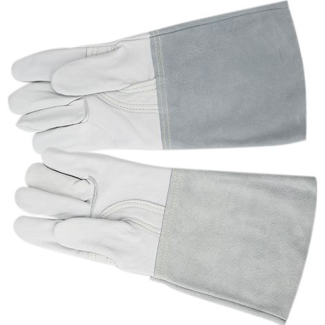 Paire de gants de soudeur en peau de mouton, manches longues, gants de protection pour le travail, le soudage, le transport (1/5)
