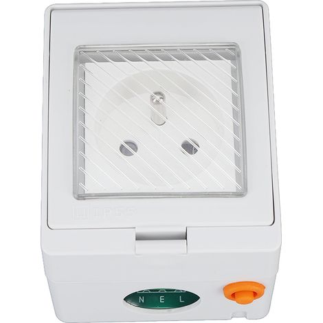 Prise connectée WiFi en PC ABS IP55 étanche avec application de contrôle à distance pour salle de bain et extérieur 100 à 240 V SN55 FR (fiche FR 16 A) (1/5)