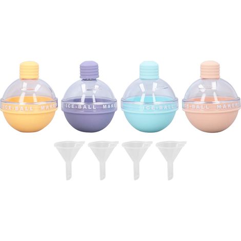 bunte und duftende Hockeyball-Formen für Whisky, leicht zu entformen, 4er-Set mit Deckel (1/5)