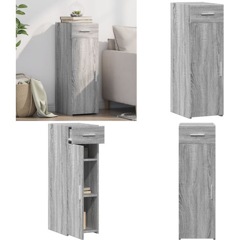 Sideboard Grau Sonoma 30x42,5x93 cm Holzwerkstoff - Schreibtisch - Regal - Sideboard - Wohnraumgestaltung - Holzschrank - Home & Living (1/5)