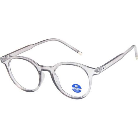 Lunettes informatiques grises Runda avec filtre anti-lumière bleue sans correction, transparentes (1/2)