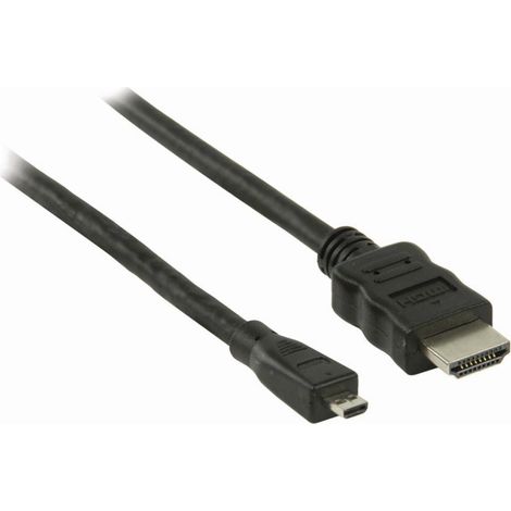 Cavo hdmi ad alta velocita con ethernet connettore hdmi microconnettore hdmi 4k30hz 102 gbps 200 m rotondo pvc nero scatola (1/4)