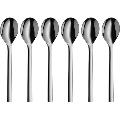 Lot de 6 Cuillères à café, Acier inoxydable Cromargan, Poli, 13,5 cm, Passe au lave-vaisselle, Pour café et dessert (1/5)