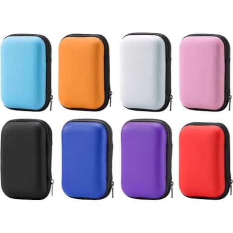 Ensemble de 8 étuis pour cartes à jouer, boîte de rangement pour cartes, mini étui de rangement pour écouteurs, organiseur de cartes, boîte pour écouteurs, cartes, clés (1/5)
